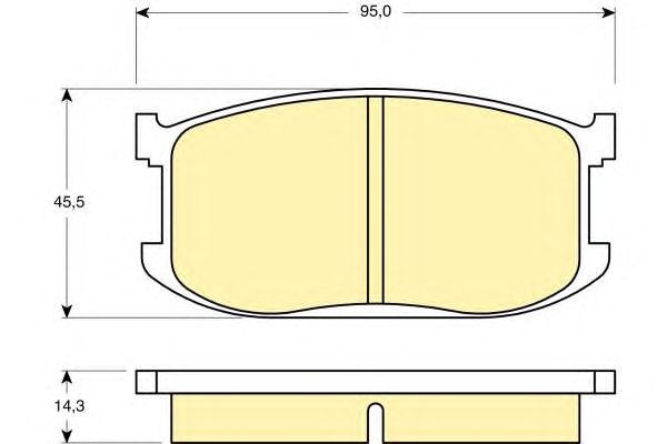 Комплект тормозных колодок, дисковый тормоз 6102529