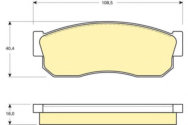Комплект тормозных колодок, дисковый тормоз 6102889