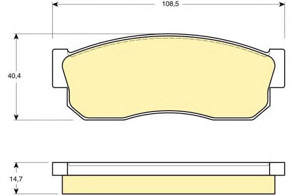 Комплект тормозных колодок, дисковый тормоз 6109889