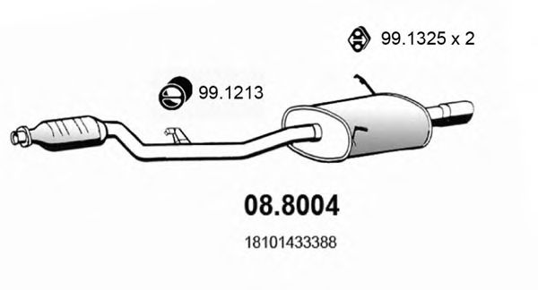 Средний / конечный глушитель ОГ 08.8004