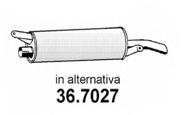 Глушитель выхлопных газов конечный 36.7027