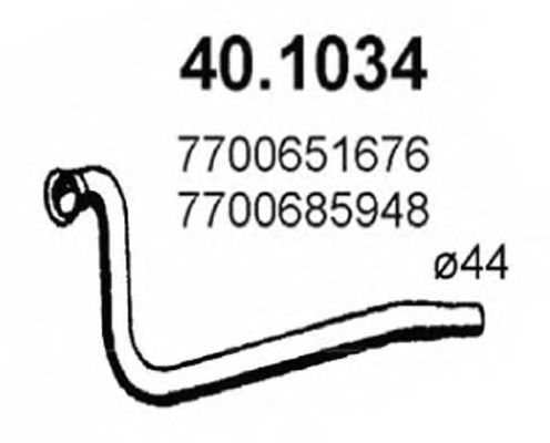 Tubo gas scarico 40.1034