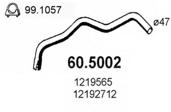 Exhaust Pipe 60.5002