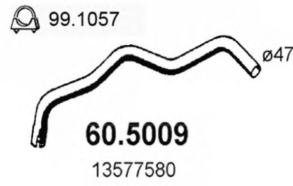 Труба выхлопного газа 60.5009