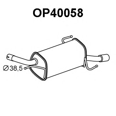 Silenciador posterior OP40058