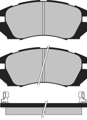 Комплект тормозных колодок, дисковый тормоз PA1011