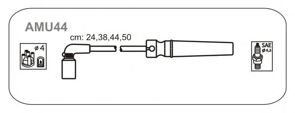 Комплект проводов зажигания AMU44