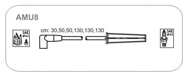 Комплект проводов зажигания AMU8