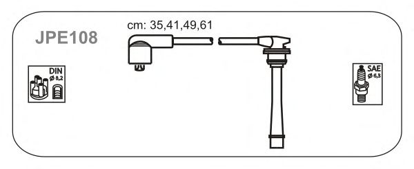 Комплект проводов зажигания JPE108