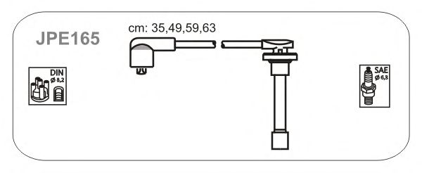 Комплект проводов зажигания JPE165