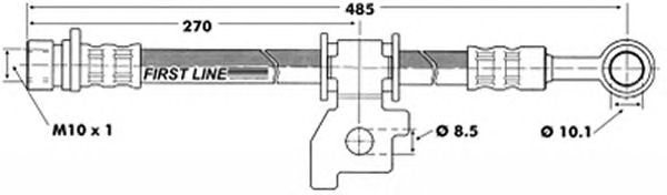 Tubo flexible de frenos FBH6196