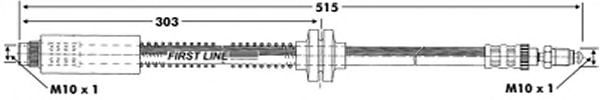 Tubo flexible de frenos FBH6766