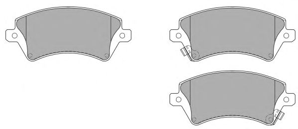 Комплект тормозных колодок, дисковый тормоз FBP-1227