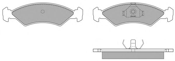 Комплект тормозных колодок, дисковый тормоз FBP-0459