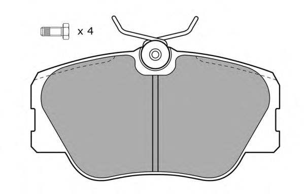 Комплект тормозных колодок, дисковый тормоз FBP-0495