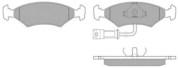 Kit de plaquettes de frein, frein à disque FBP-0539