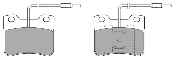 Комплект тормозных колодок, дисковый тормоз FBP-0571