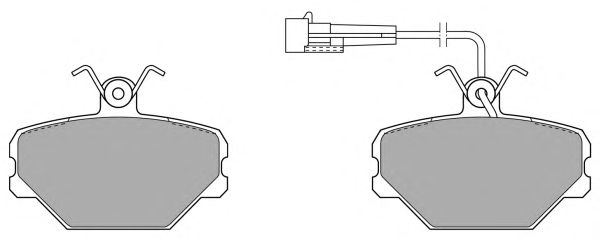 Kit de plaquettes de frein, frein à disque FBP-0596