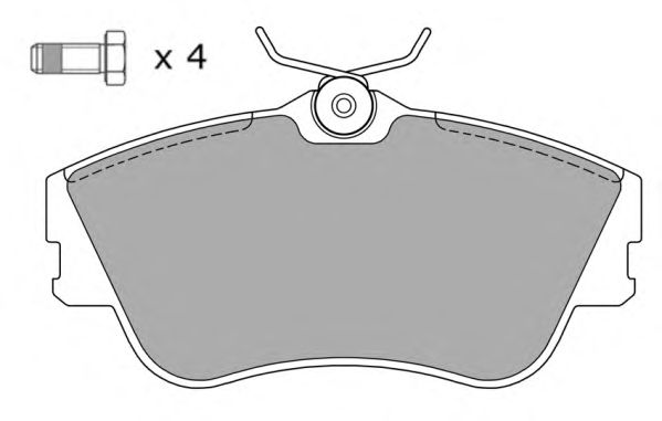 Комплект тормозных колодок, дисковый тормоз FBP-0938