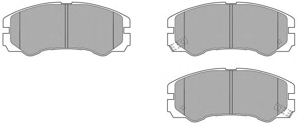 Kit de plaquettes de frein, frein à disque FBP-0978