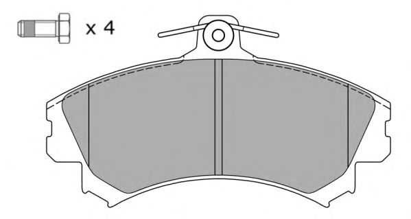 Комплект тормозных колодок, дисковый тормоз FBP-1041