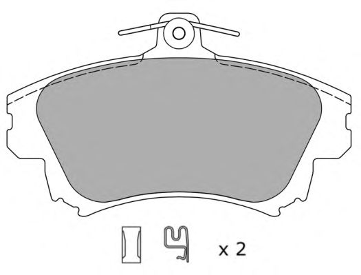 Комплект тормозных колодок, дисковый тормоз FBP-1062