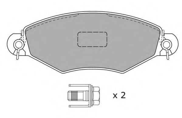 Комплект тормозных колодок, дисковый тормоз FBP-1083