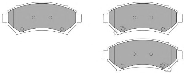 Комплект тормозных колодок, дисковый тормоз FBP-1122