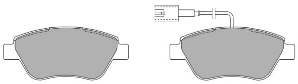 Kit de plaquettes de frein, frein à disque FBP-1218