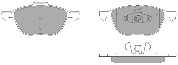 Комплект тормозных колодок, дисковый тормоз FBP-1362