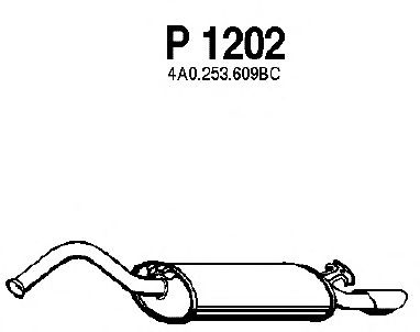 Silencieux arrière P1202