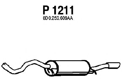 Panela de escape traseira P1211