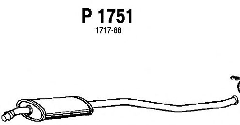 Средний глушитель выхлопных газов P1751