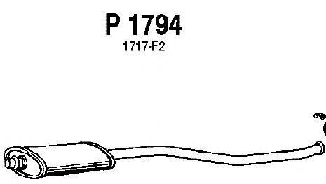 Средний глушитель выхлопных газов P1794