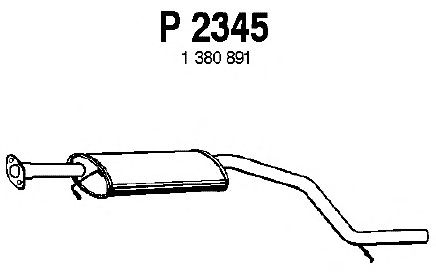 silenciador del medio P2345
