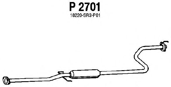 Средний глушитель выхлопных газов P2701
