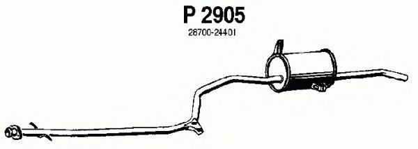 Глушитель выхлопных газов конечный P2905