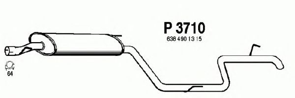 Silenciador posterior P3710