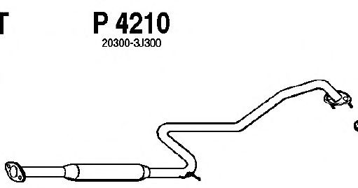 Средний глушитель выхлопных газов P4210