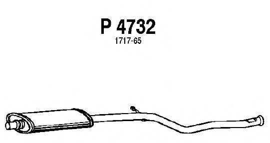 Средний глушитель выхлопных газов P4732