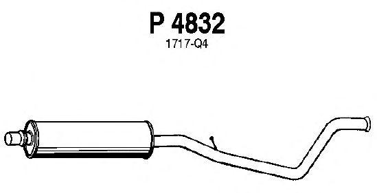 Средний глушитель выхлопных газов P4832