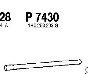 Σωλήνας εξάτμισης P7430
