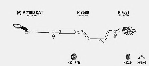 Exhaust System VW617