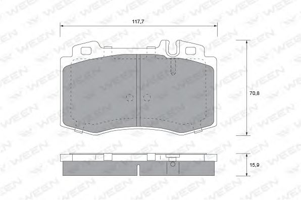 Комплект тормозных колодок, дисковый тормоз 151-1304