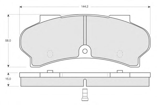 Комплект тормозных колодок, дисковый тормоз PF1239