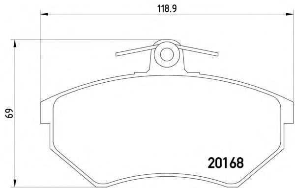 Комплект тормозных колодок, дисковый тормоз 2016804