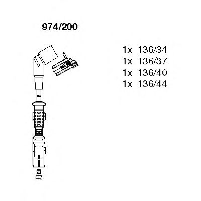 Ignition Cable Kit 974/200