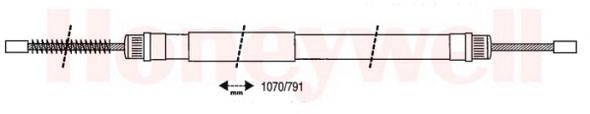 Трос, стояночная тормозная система 431012B