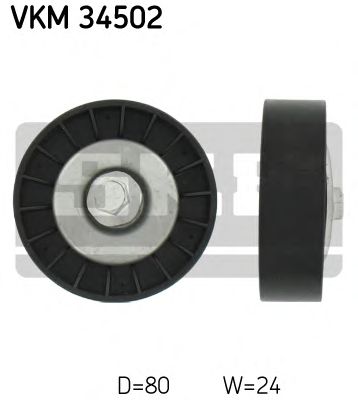 Deflection/Guide Pulley, v-ribbed belt VKM 34502