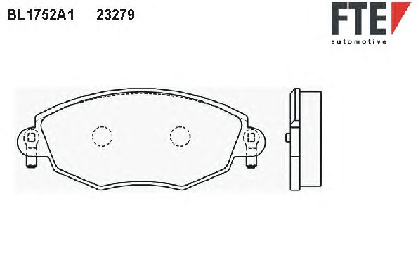 Комплект тормозных колодок, дисковый тормоз BL1752A1
